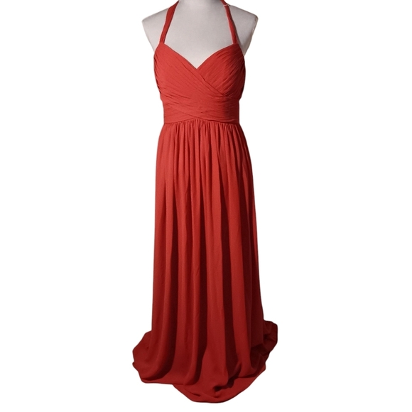 David Tutera Dresses & Skirts - David Tutera Gather & Gown Pleated Chiffon Gown Size 12